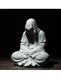 Escultura de Buda de Arenisca Livelyfish para Acuario 10.7cm 2