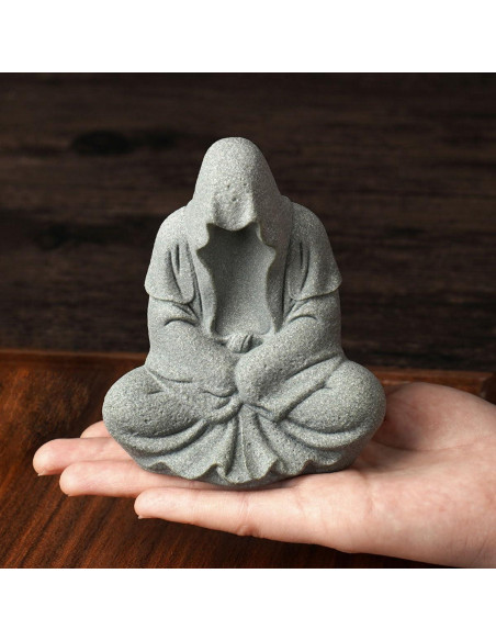 Escultura de Buda de Arenisca Livelyfish para Acuario 10.7cm