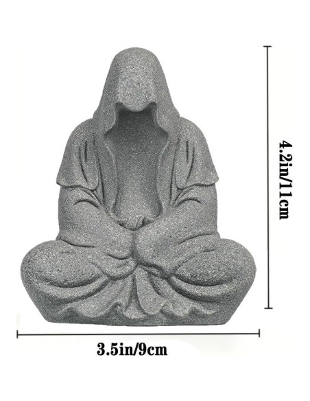 Escultura de Buda de Arenisca Livelyfish para Acuario 10.7cm