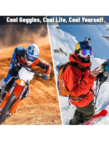 Gafas de Motocross 4-FQ 2-Pack con Bufanda Facial Transpirable