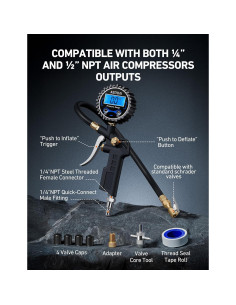 Medidor de Presión de Neumáticos Digital AstroAI 3-250 PSI 2