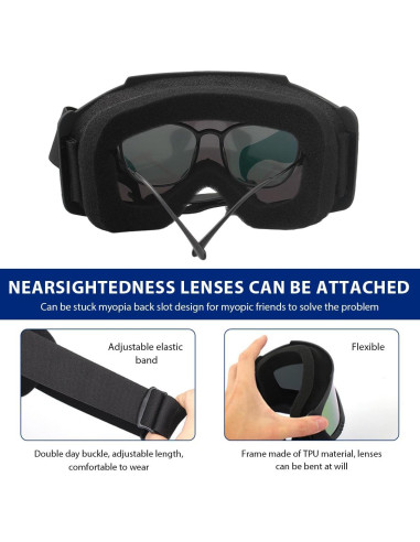 Gafas de Moto de Tierra MUQIDA Antivaho UV 2 PCS