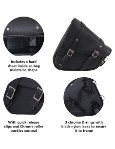 Bolsas de Brazo GARGOYLE BELLS para Motocicleta - Negro 2