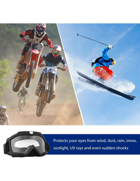 Gafas de Moto de Tierra MUQIDA Antivaho UV 2 PCS