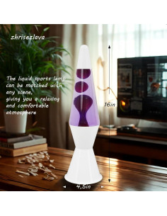 Lámpara de Magma Púrpura Zhrisezlava 39.37 cm con Cera 2