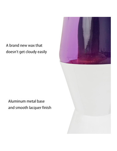 Lámpara de Magma Púrpura Zhrisezlava 39.37 cm con Cera