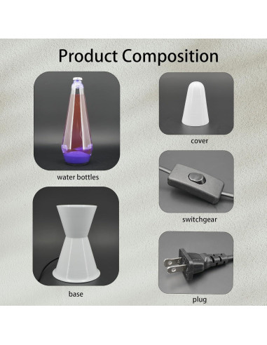Lámpara de Magma Púrpura Zhrisezlava 39.37 cm con Cera