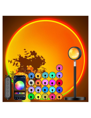 Proyector de Lámpara de Atardecer Madoury Multicolor 10cm