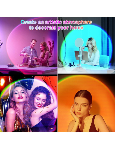 Proyector de Lámpara de Atardecer Madoury Multicolor 10cm