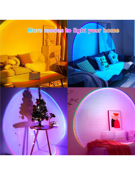 Proyector de Lámpara de Atardecer Madoury Multicolor 10cm