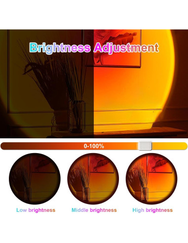 Proyector de Lámpara de Atardecer Madoury Multicolor 10cm