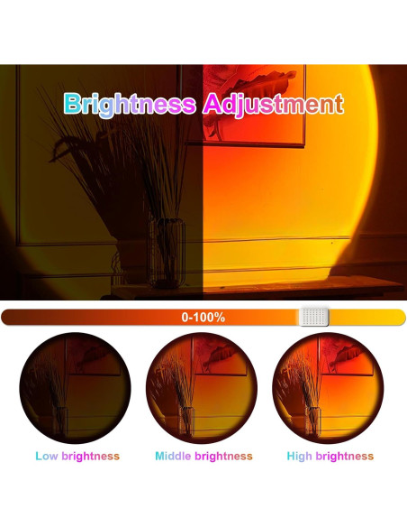 Proyector de Lámpara de Atardecer Madoury Multicolor 10cm