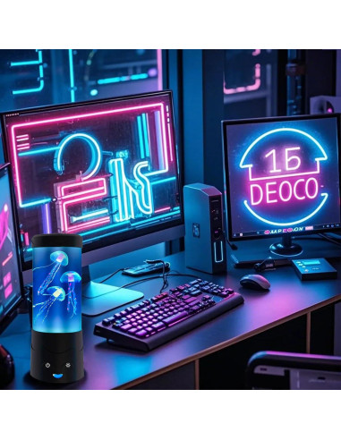 Lámpara de Medusas LED GANBIPU, Luz Nocturna Multicolor 5cm