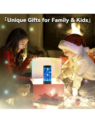 Lámpara de Medusas LED GANBIPU, Luz Nocturna Multicolor 5cm