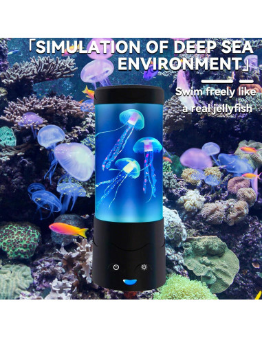 Lámpara de Medusas LED GANBIPU, Luz Nocturna Multicolor 5cm