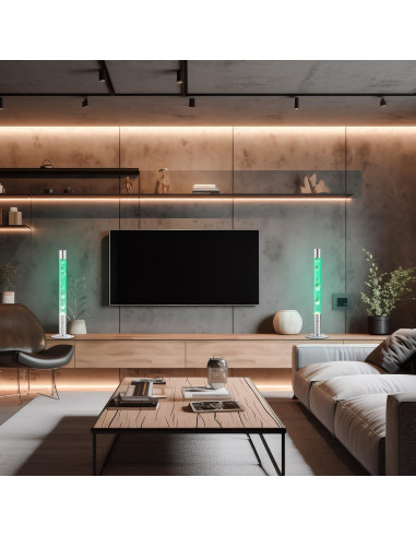 Lámpara de Movimiento Líquido LKUA 76 cm Cera Blanca Verde