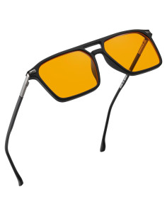 Gafas de lectura ZIHVEUC con lentes ámbar bloqueadores luz azul