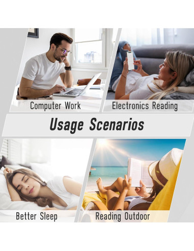 Gafas de lectura ZIHVEUC con lentes ámbar bloqueadores luz azul