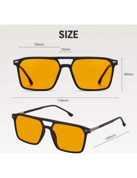 Gafas de lectura ZIHVEUC con lentes ámbar bloqueadores luz azul