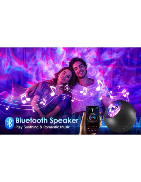 Proyector Galáctico One Fire LED con Bluetooth y Ruido Blanco