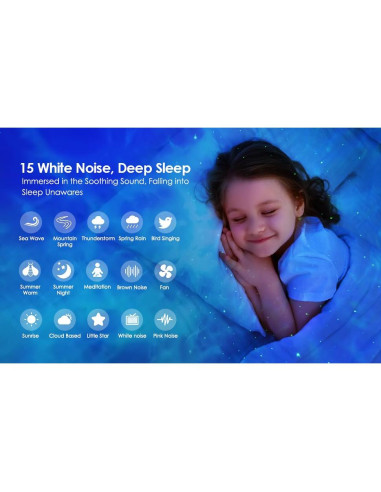 Proyector Galáctico One Fire LED con Bluetooth y Ruido Blanco