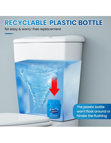 Paquete de 12 tabletas limpiadoras de inodoro Dimsile 200g