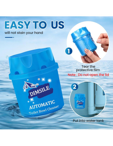 Paquete de 12 tabletas limpiadoras de inodoro Dimsile 200g