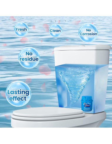 Paquete de 12 tabletas limpiadoras de inodoro Dimsile 200g