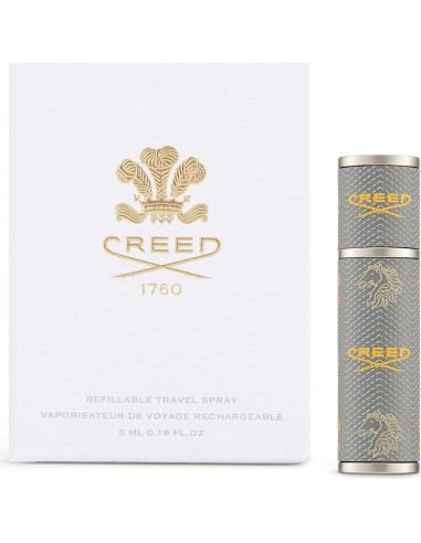 Atomizador de Perfume Creed 5ml Recargable Viaje Gris