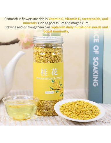 Té de Flor de Osmanthus Natural Wanhua Hall 50g - Aroma Rico