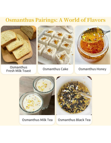 Té de Flor de Osmanthus Natural Wanhua Hall 50g - Aroma Rico