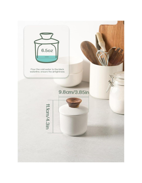 Tazón de Mantequilla DOWAN con Tapa de Cerámica 184g