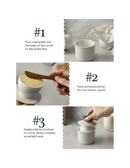 Tazón de Mantequilla DOWAN con Tapa de Cerámica 184g