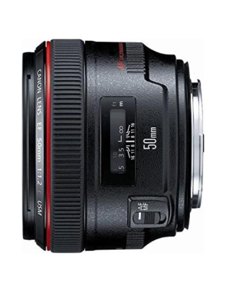 Lente Canon EF 50mm f/1.2L USM para Cámaras DSLR - Renovado