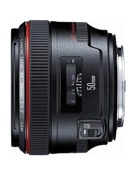 Lente Canon EF 50mm f/1.2L USM para Cámaras DSLR - Renovado