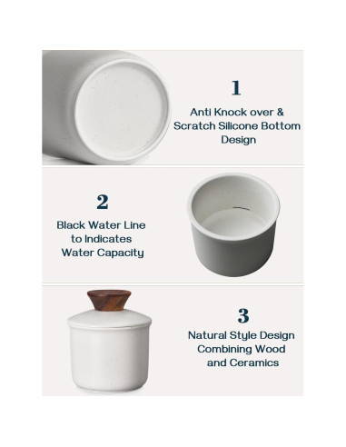 Tazón de Mantequilla DOWAN con Tapa de Cerámica 184g