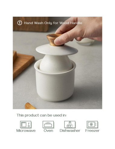 Tazón de Mantequilla DOWAN con Tapa de Cerámica 184g