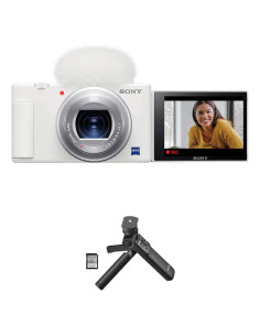 Cámara Digital Sony ZV-1 Blanca con Kit de Accesorios Vlog