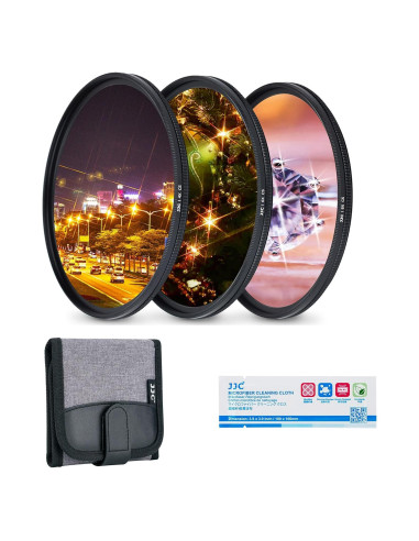 Kit de Filtros de Estrella JJC 49mm para Cámaras Canon