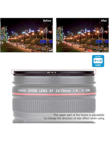 Kit de Filtros de Estrella JJC 49mm para Cámaras Canon
