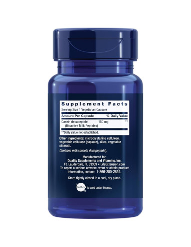 Péptidos de Leche Bioactivos Life Extension 30 Cápsulas
