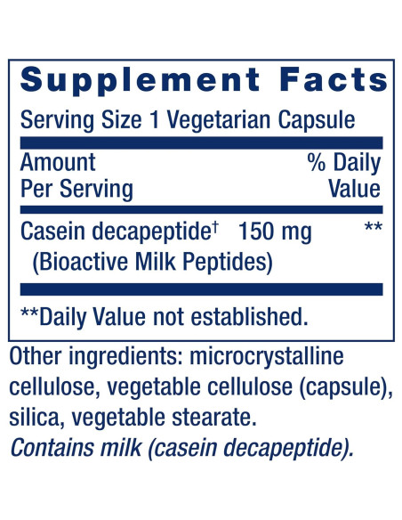 Péptidos de Leche Bioactivos Life Extension 30 Cápsulas
