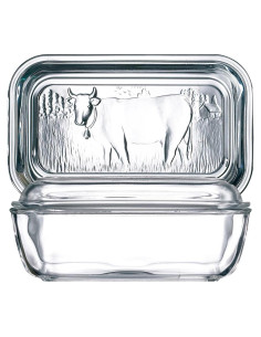 Plato de Mantequilla Luminarc de Vidrio Templado 0.45kg