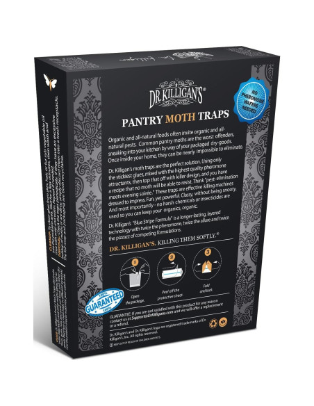 Trampas de Polilla de Alacena Dr. Killigan - 6 Unidades, Negro