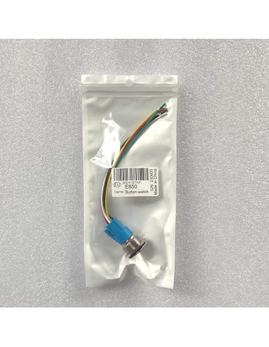 Botón Pulsador Momentáneo Gebildet 22mm Acero Inoxidable LED Rojo