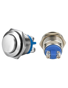 Interruptor de Botón Metálico Lhazemu 16mm 10PCS Automático