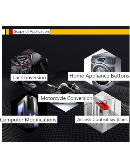 Interruptor de Botón Metálico Lhazemu 16mm 10PCS Automático