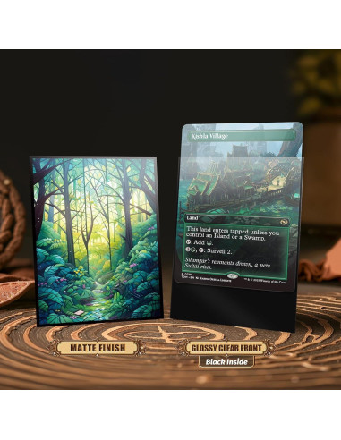 Mangas para cartas Kiiransr Bosque 100 unidades estándar MTG