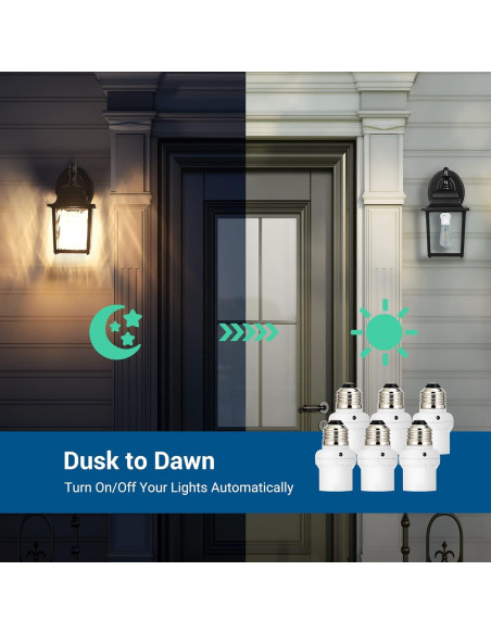 Toma de Sensor de Luz DEWENWILS E26/E27 Crepúsculo a Amanecer