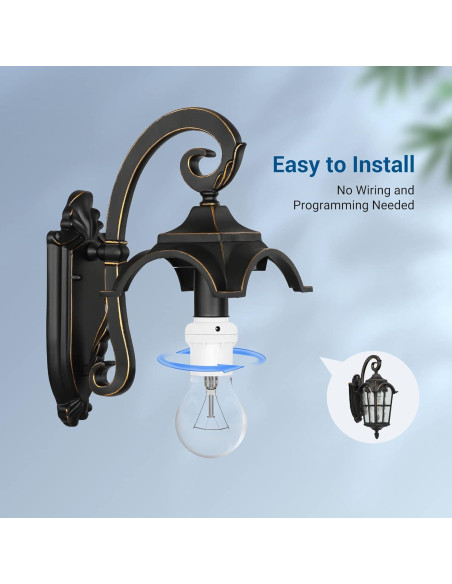 Toma de Sensor de Luz DEWENWILS E26/E27 Crepúsculo a Amanecer